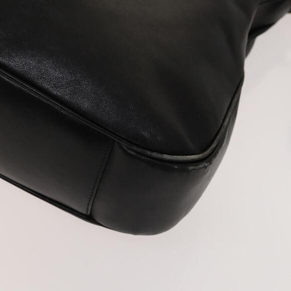 GUCCI Bamboo Shoulder Bag Leather Black Gold 001 001 - Picture 12 of 16